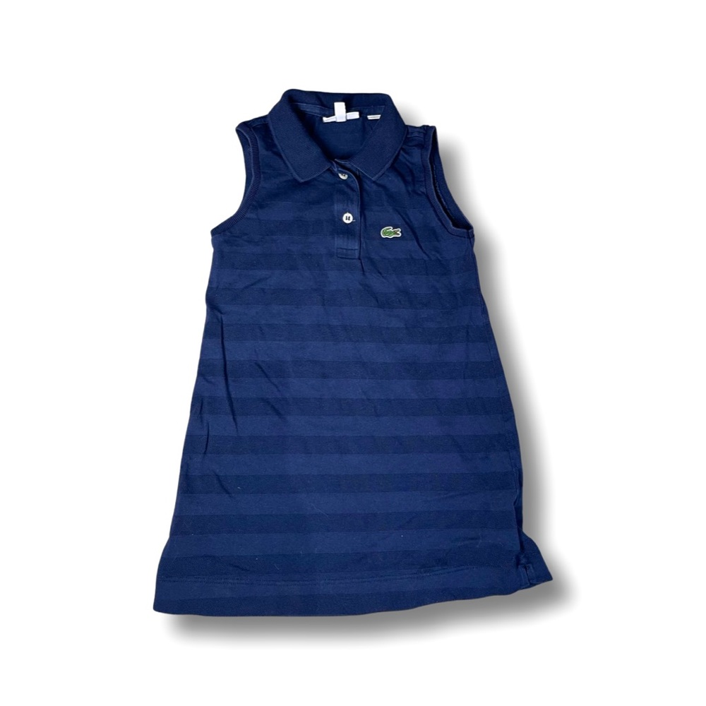 Lacoste girl Navy sleeveless polo dress size 4